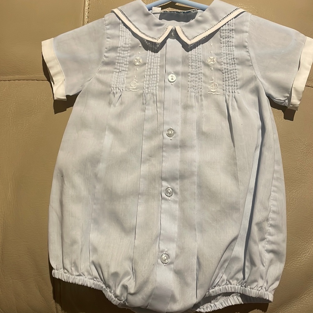 NWOT Feltman Bros light blue 3 month creeper